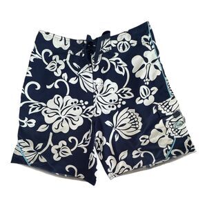 Quiksilver Board Shorts Mens 33 Swim Trunks Hawaiian Floral Surf Beach Summer